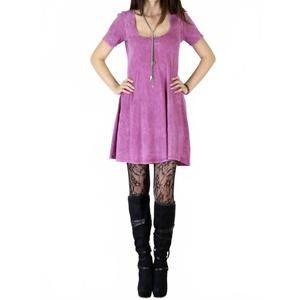 NEW TOUGH LUV vintage acid mineral wash fit & flare dress in pink vintage acid m